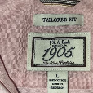 Joseph A. Banks light pink, large dress shirt